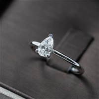 Fabriano - Piazza del Comune 25 - Ring Lux Gioielli Woman in White Gold Diamante 0.51 Ct ANL3556.051.Q.BI - ANL3556.051.Q.BI